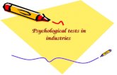 Psychological Tests in Industries