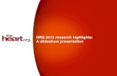 HRS 2012 research highlights: A slideshow presentation