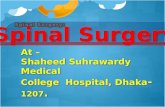 Spinal surgery at shaheed suhrawardy medical college hospital