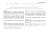Feasibility of CT scan studies with triple split bolus  intravenous contrast medium technique and reduced  radiation dose for potential kidney donors