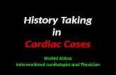 History taking in Cardiac cases