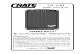 Crate Bass Amp BX-100 owner's manual