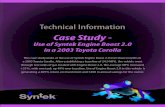 Engine Boost 2.0 Case Study Toyota Corolla