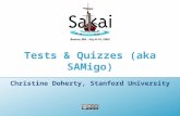 Tests And  Quizzes ( Samigo) 2009
