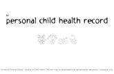 NHS My Personal Child Health Record