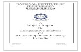 Project Report on comparative analysis of auto component industry in India