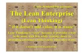 Course: The Lean Enterprise (Lean Thinking) - Power Point Presentation preview