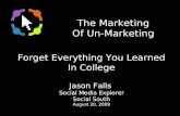 The Marketing of Unmarketing