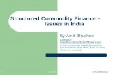 Structured Commodity Finance - Issues in India