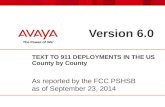 Nationwide Text to 9-1-1 Deployment Coverage Maps