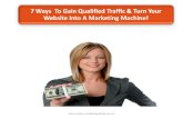 7 Ways To Drive Qualified Traffic To A Website August 2008