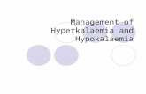 Management of Hyperkalaemia and Hypokalaemia