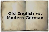 Old English vs Modern German