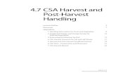 4.7 CSA - Harvest & Post-Harvest Activities