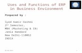 Uses and Functions of ERP in Current Business Environment