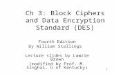Block Cipher and DES