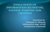 Evaluation of Information Retrieval System