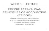 Week 1 - Lecture Prinsip Perakaunan Principles of Accounting (Bt11003)