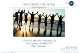 eHospitality: Role of Website Personality on Website Effectiveness