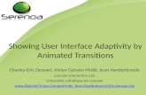 Showing User Interface Adaptivity by Animated Transitions