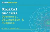 Digital success: Openness, disruption & purpose
