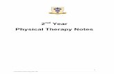 2 Year Physical Therapy Notes