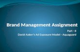 David Aaker’s Ad Exposure Model - Aquaguard