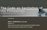 Salient Provisions of the Philippine Sanitation Code by Nilo Marayag of DOH
