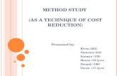 Method Study (as a Technique of Cost Reduction)