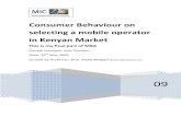 Consumer Behaviour Mobile Operator Kenya