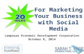 20 Ideas for Marketing Your Business with Social Media
