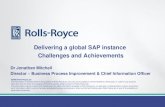 Delivering a Global SAP Instance Challenges and Achievements