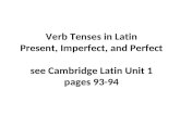 Latin Verb Tenses: Imperfect and Perfect Tense Signs