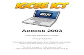 Access 2003 for IGCSE ICT