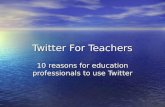 Twitter for teachers