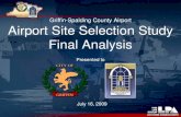 Airport Site Selection Study Final Analysis