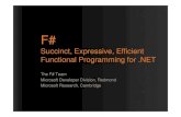 F# – Succinct, Expressive, Efficient Functional Programming for .NET