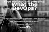 What the DevOps - What is it, how did it come here, what does it feel like?