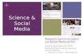 Research Communication via Social Media at the National Cancer Institute