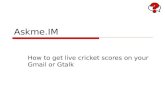 Live Cricket Scores on Gmail and Gtalk