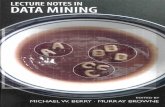 Lecture Notes in Data Mining by Michael W. Berry