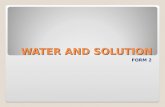 Science Form 2 Water And Solution.Ppt New