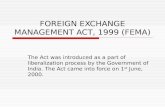 Foreign Exchange Management Act, 1999 (Fema