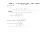 Linear Algebra - Solved Assignments - Fall 2006 Semester