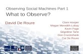 Observing Social Machines Part 1: What to Observe?