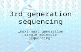 3rd Generation Sequencing