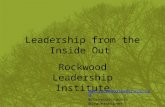 2013 Webinar: Leading from the Inside Out