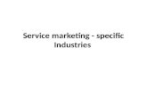 Service Marketing - Specific Industries
