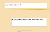 ch07 FOUNDAT OF SELECTION