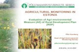 Agricultural Monitoring in Estonia: Evaluation of Agri-environmental Measure (AE) of Rural Development Plan (RDP) (Koorberg)